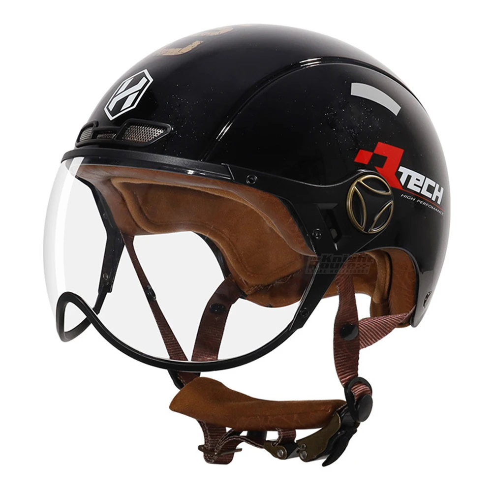 Vintage Motorcycle Helmet Unisex Open Face Helmet Black Motorbike Retro Cafe Biker Moto Riding Racing Casco Capacete Motocross
Vintage Motorcycle Helmet Unisex Open Face Helmet Black Motorbike Retro Cafe Biker Moto Riding Racing Casco Capacete Motocross