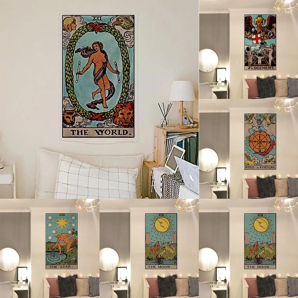 Tarot Karte Tapisserie Wand Hängen Astrologie Divination Hexerei Zimmer Dekor Bettdecke Werfen Abdeckung Sonne Mond Wand
Tarot Karte Tapisserie Wand Hängen Astrologie Divination Hexerei Zimmer Dekor Bettdecke Werfen Abdeckung Sonne Mond Wand