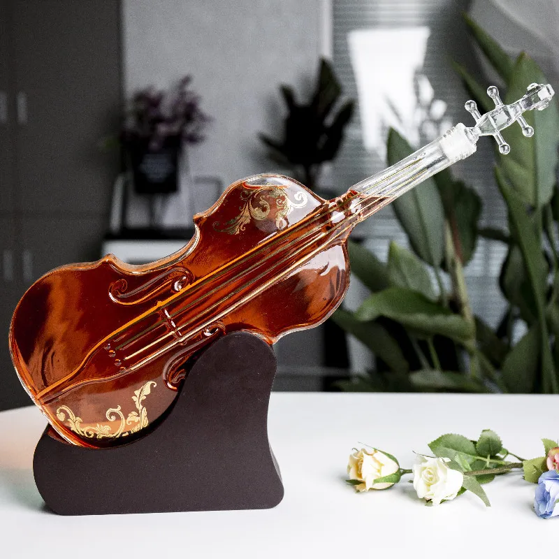 Violin Custom Modeling Craft Glass Wine Bottle Office Decoration Wine Bottle
Violin Custom Modeling Craft Glass Wine Bottle Office Decoration Wine Bottle