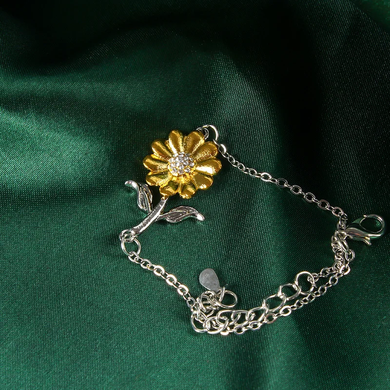 You Are My Sunshine Necklace, Birthday Jewelry Gift For Girlfriend, Two-Tone Pave Sunflower & Rose Heart Necklace with Crystal
You Are My Sunshine Necklace, Birthday Jewelry Gift For Girlfriend, Two-Tone Pave Sunflower & Rose Heart Necklace with Crystal
