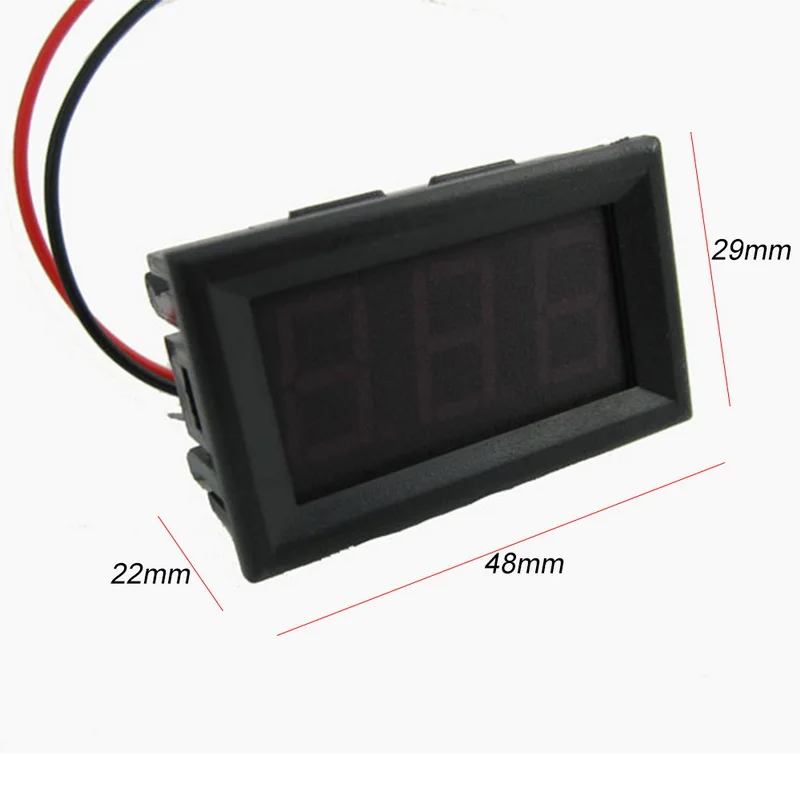 Мини цифровой вольтметр Амперметр DC0-100v Панель измеритель тока тестер с 2/3