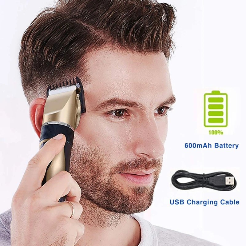 Men's Hair Clippers, Golden Cordless Electric Hair Clipper Beard Trimmer Rechargeable Waterproof Haircut Kit
Men's Hair Clippers, Golden Cordless Electric Hair Clipper Beard Trimmer Rechargeable Waterproof Haircut Kit