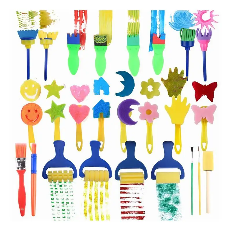 25 Pieces Kids Sponge Painting Brushes For Early Learning Mini Flower Sponge Brushes Drawing Tools
25 Pieces Kids Sponge Painting Brushes For Early Learning Mini Flower Sponge Brushes Drawing Tools