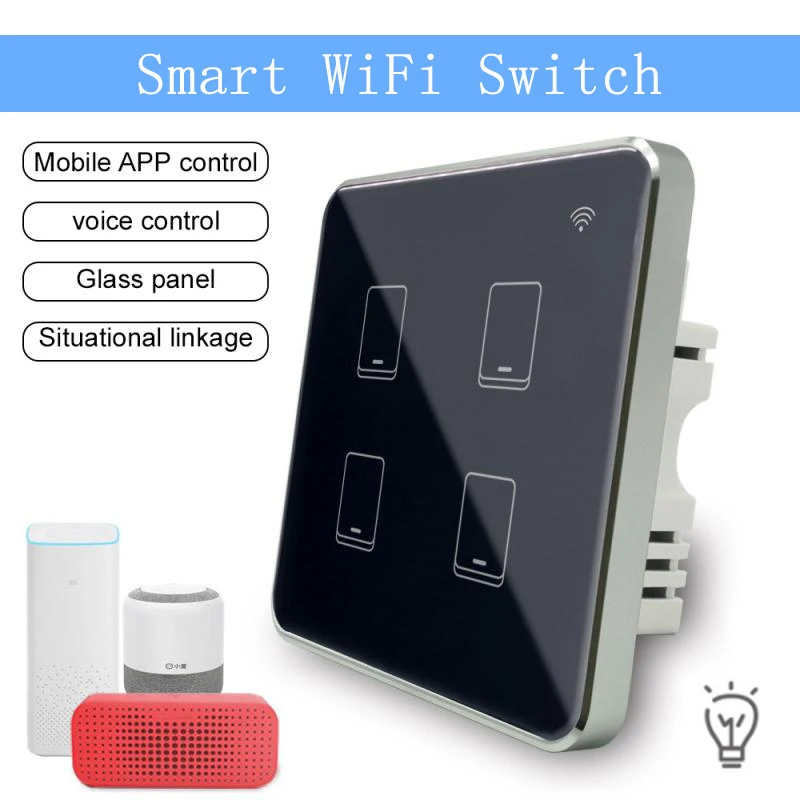 Smart WiFi Switch Zero Fire Wall Touch Switch Wall Remote Control Panel Smart Home Graffiti Voice Control With Alexa Google
Smart WiFi Switch Zero Fire Wall Touch Switch Wall Remote Control Panel Smart Home Graffiti Voice Control With Alexa Google