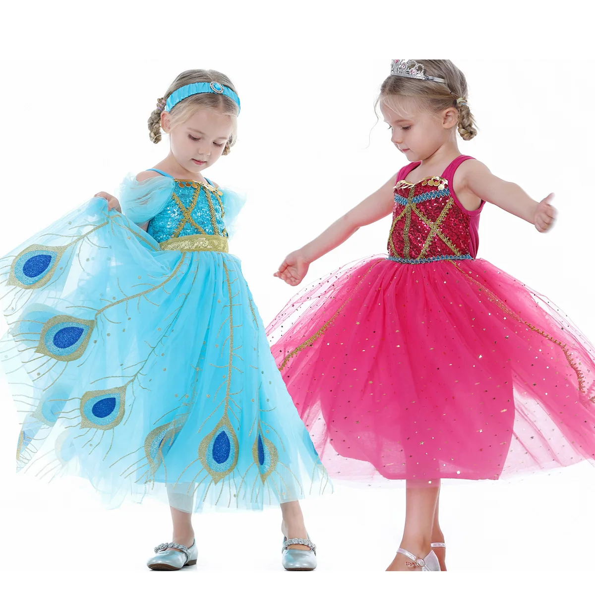 Girls Jasmine Dress Arabian Princess Costume Kids Birthday Party Halloween Clothing Children Jasmine Cosplay Costume 3-10 Years
Girls Jasmine Dress Arabian Princess Costume Kids Birthday Party Halloween Clothing Children Jasmine Cosplay Costume 3-10 Years