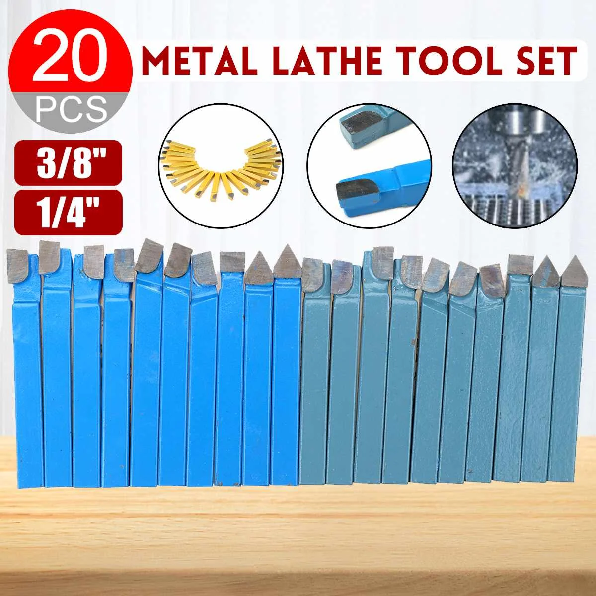 Набор резцов для токарного станка, набор твердосплавных насадок 1/4 или 3/8 дюйма, 20 шт.
Набор резцов для токарного станка, набор твердосплавных насадок 1/4 или 3/8 дюйма, 20 шт.