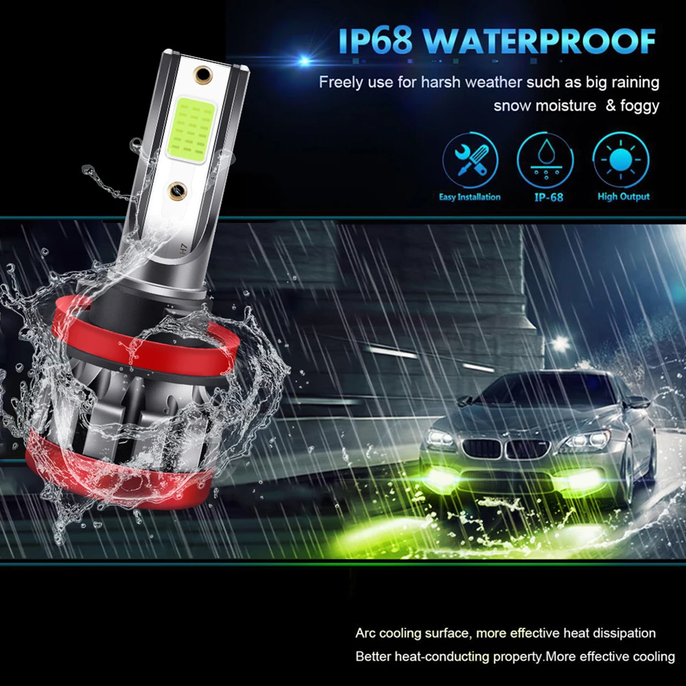 2PCS H8 H11 Car Led Fog Light LED Car Bulb IP68 Waterproof Car DrivingRunning Fog Lamp 12V Car Accessories Lemon Green
2PCS H8 H11 Car Led Fog Light LED Car Bulb IP68 Waterproof Car DrivingRunning Fog Lamp 12V Car Accessories Lemon Green
