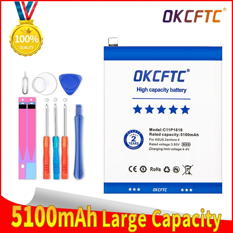 Аккумулятор OKCFTC C11P1618 для телефона ASUS Zenfone 4 Z01KD ZE554KL ZenFone 5Q Lite ZC600KL X017DA Z01KDA Z01KS X017D 5100 мАч
Аккумулятор OKCFTC C11P1618 для телефона ASUS Zenfone 4 Z01KD ZE554KL ZenFone 5Q Lite ZC600KL X017DA Z01KDA Z01KS X017D 5100 мАч