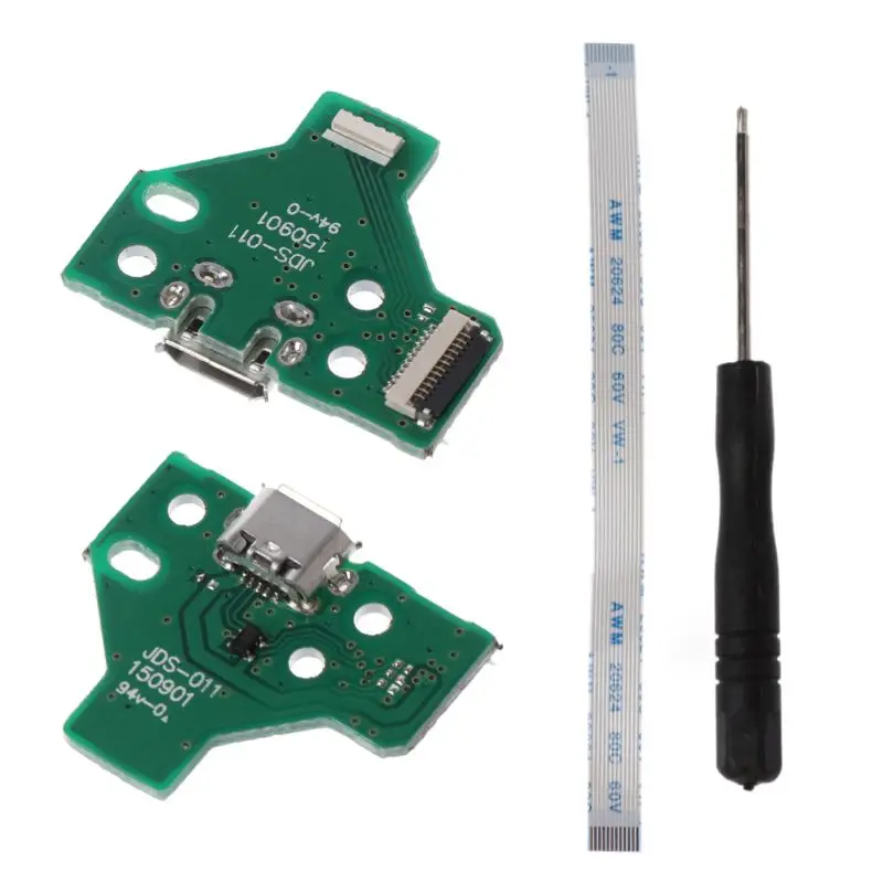 For Dualshock 4 PS4 Pro Slim Controller Charging Socket Port Circuit Board JDS 0.11 with 12 Pin Power Flex Cable
For Dualshock 4 PS4 Pro Slim Controller Charging Socket Port Circuit Board JDS 0.11 with 12 Pin Power Flex Cable