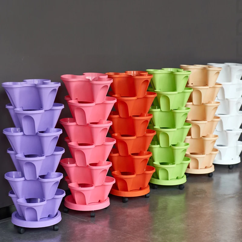 1PC Plastic Stackable Vertical Flower Plant Pot Strawberry Seedling Holder Vegetable Planters Garden Three-Petal Pot Decoration
1PC Plastic Stackable Vertical Flower Plant Pot Strawberry Seedling Holder Vegetable Planters Garden Three-Petal Pot Decoration
