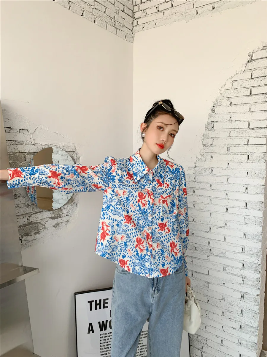 Women Shirt Vintage Print Long Sleeve Loose Casual Beading Tops 2021 Spring Summer Female Streetwear Harajuku Shirts Blouse
Women Shirt Vintage Print Long Sleeve Loose Casual Beading Tops 2021 Spring Summer Female Streetwear Harajuku Shirts Blouse