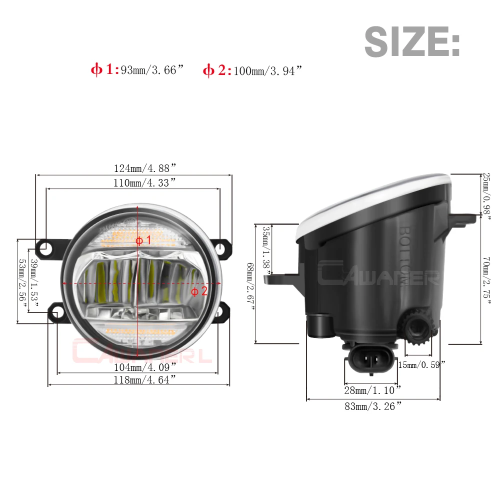 2in1 Fog Light + Daytime Running Light 30W 8000LM Car LED Fog Light Assembly DRL 12V For Toyota Sienna 2009 2010 2011 2012 2013
2in1 Fog Light + Daytime Running Light 30W 8000LM Car LED Fog Light Assembly DRL 12V For Toyota Sienna 2009 2010 2011 2012 2013