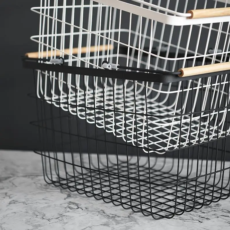 Nordic simple wrought iron wooden handle handle hamper storage basket household clothing debris storage basket large iron art ba
Nordic simple wrought iron wooden handle handle hamper storage basket household clothing debris storage basket large iron art ba