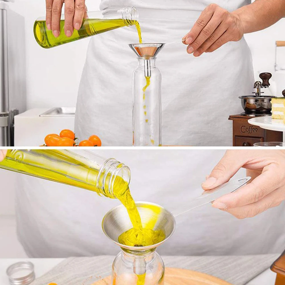 3 PCS Metal Funnels Stainless Steel Kitchen Funnel Set For Filling Bottles Transferring Oils Liquid Spice Kitchen Accessories
3 PCS Metal Funnels Stainless Steel Kitchen Funnel Set For Filling Bottles Transferring Oils Liquid Spice Kitchen Accessories