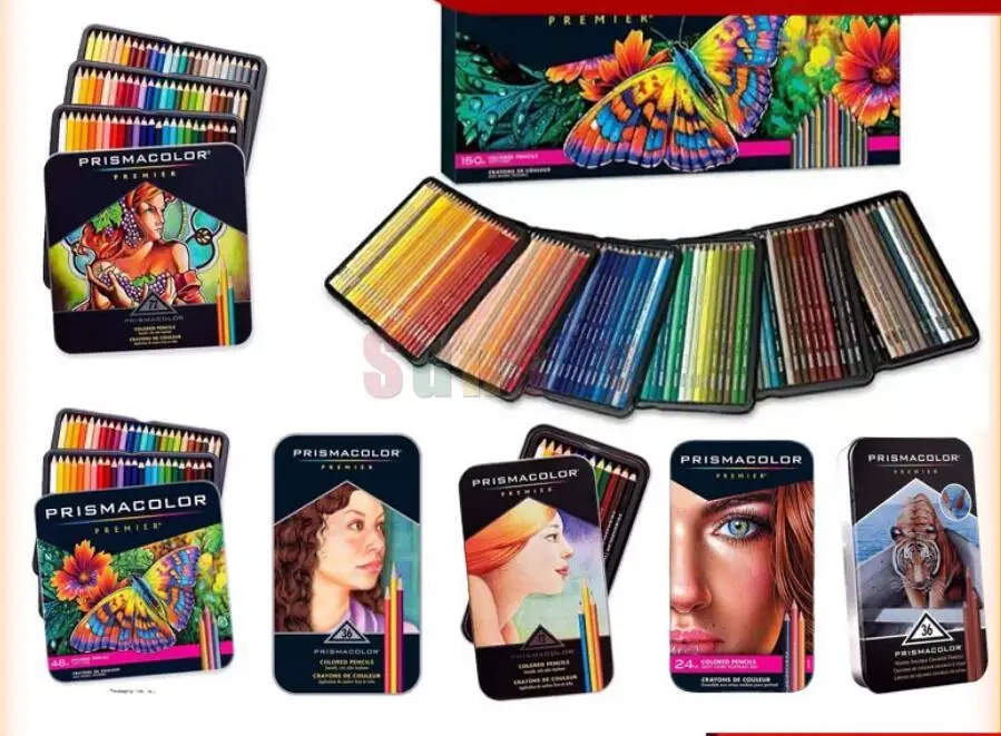 24/36/48/72/132/150 цветов Американский Prismacolor Premier lapis (жидкокристаллический дисплей)