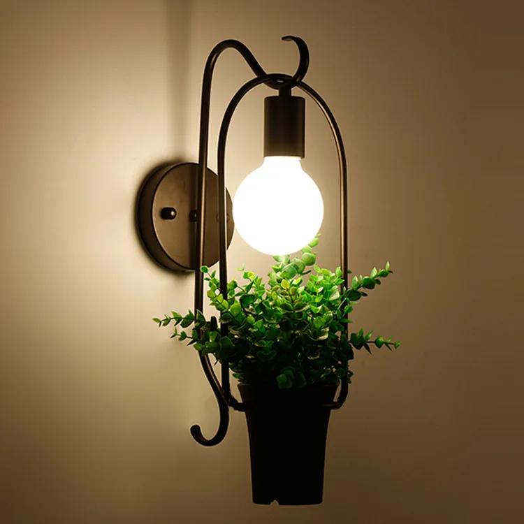 

Northern Europe Botany Wall Lamp Originality Balcony Aisle Restaurant Café Stairs Bar Hot Pot Shop Walnut In Wall Lamp