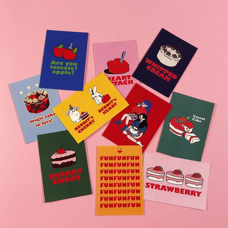 10Pcs/set 6*9cm Korean Cartoon Simple Color INS Album HD Photo Card Photocard
10Pcs/set 6*9cm Korean Cartoon Simple Color INS Album HD Photo Card Photocard