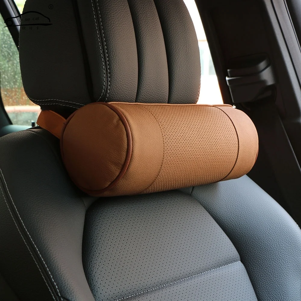 Memory Foam Car Neck Pillow/Genuine Leather Auto Cervical Round Roll Office Chair Bolster Headrest Supports Cushion Pad Black
Memory Foam Car Neck Pillow/Genuine Leather Auto Cervical Round Roll Office Chair Bolster Headrest Supports Cushion Pad Black