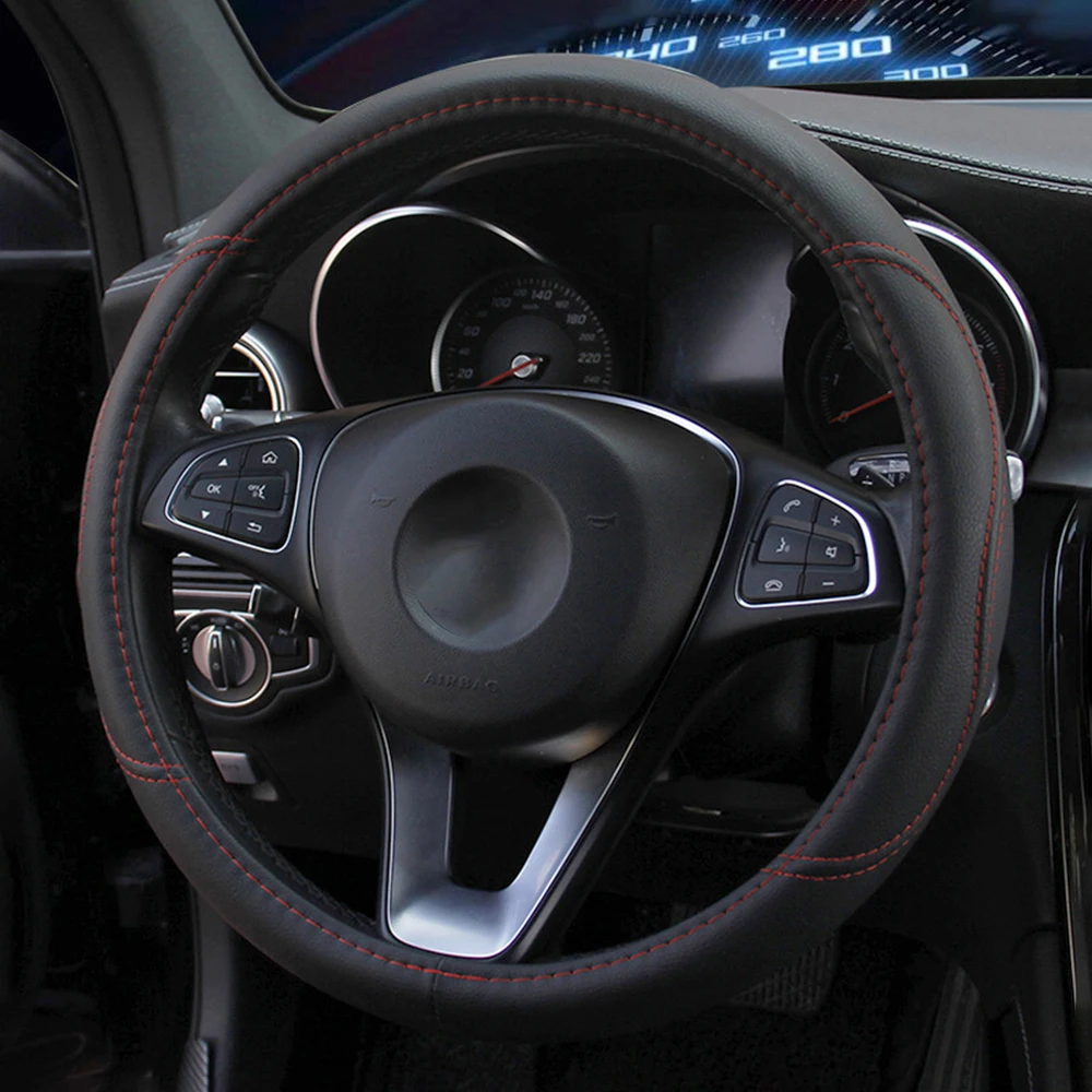Embossing Fashion Car Steering Wheel Cover PU Leather Protector Interior Decoration Skidproof Universal Automobile Accessories
Embossing Fashion Car Steering Wheel Cover PU Leather Protector Interior Decoration Skidproof Universal Automobile Accessories