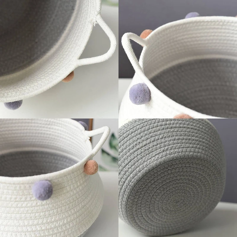 Woven Cotton Rope Hamper, for Dirty Clothes, Toys, Blanket Storage in Bedroom, Living Room and Nursery Room
Woven Cotton Rope Hamper, for Dirty Clothes, Toys, Blanket Storage in Bedroom, Living Room and Nursery Room