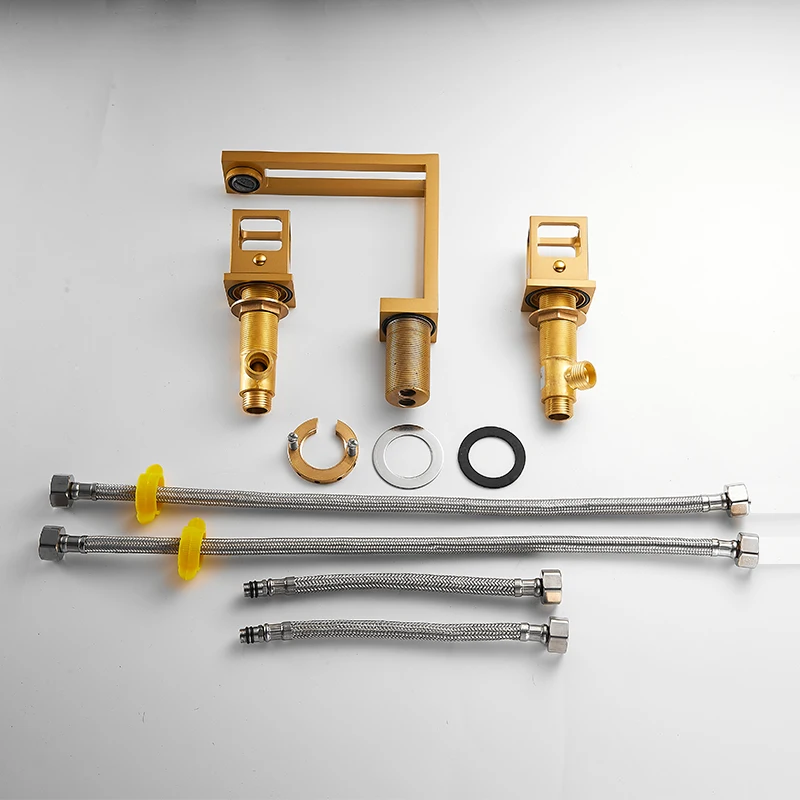 Hollow design Bathroom Basin Mixer Faucets Brass Water Tap Dual Handle Three Holes Bathroom Faucets Hot and Cold Water Mixer Tap
Hollow design Bathroom Basin Mixer Faucets Brass Water Tap Dual Handle Three Holes Bathroom Faucets Hot and Cold Water Mixer Tap