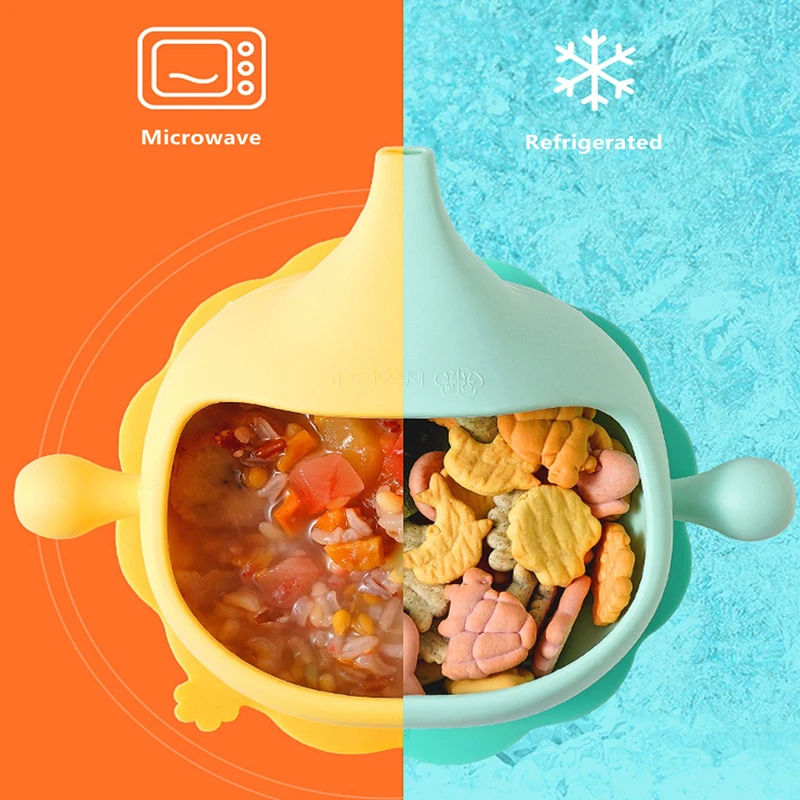 Beeshum Upgrade Silicone Baby Feeding Bowl Aladdin Lamp Design Integrated Straw Non-Slip Crockery Double Handle Bowls BPA Free 
Beeshum Upgrade Silicone Baby Feeding Bowl Aladdin Lamp Design Integrated Straw Non-Slip Crockery Double Handle Bowls BPA Free