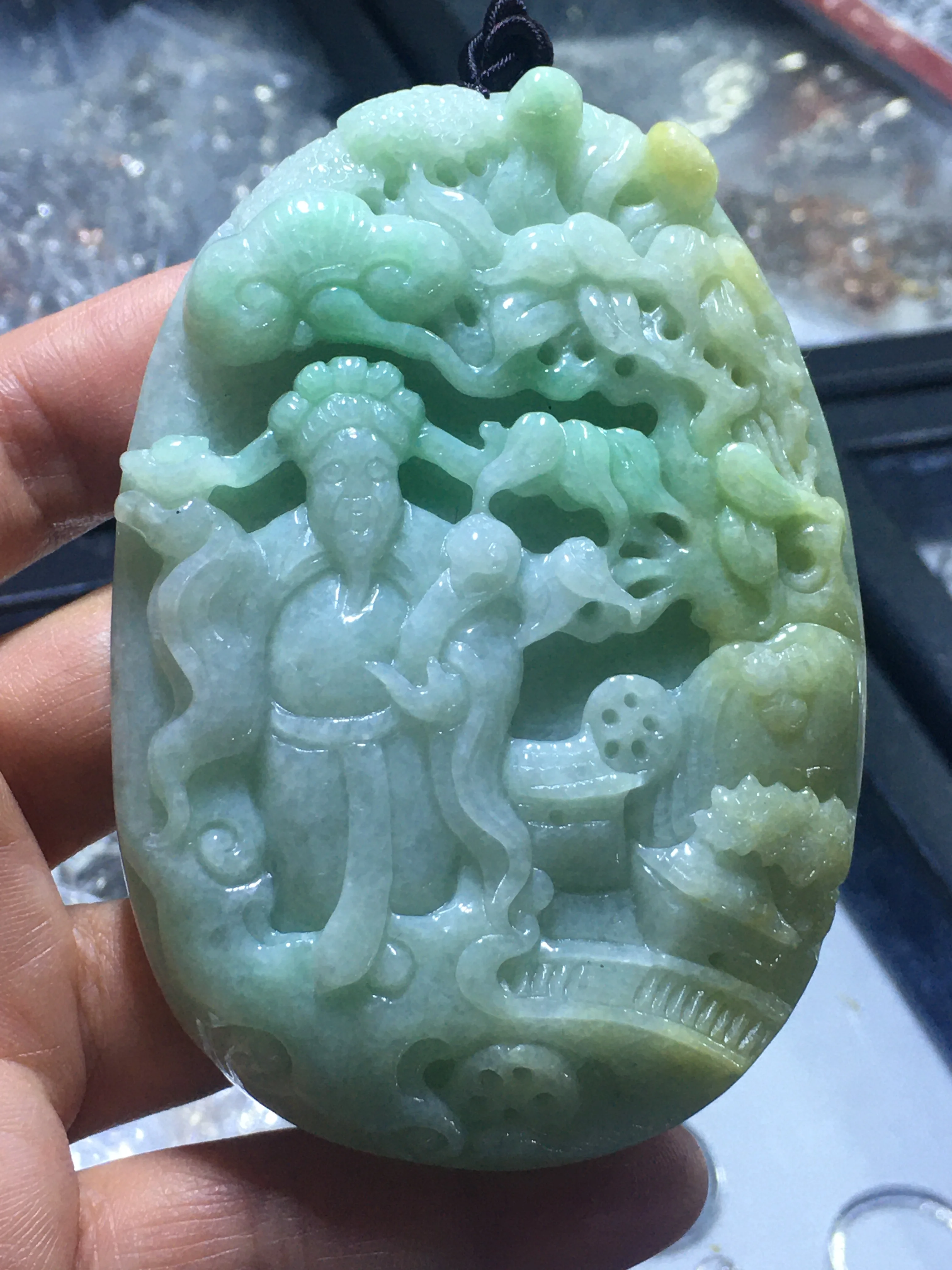 Natural Myanmar jade A HandCarved guan gong landscape green jade pendant jade necklace pendants jewelry jade necklaces woman
Natural Myanmar jade A HandCarved guan gong landscape green jade pendant jade necklace pendants jewelry jade necklaces woman