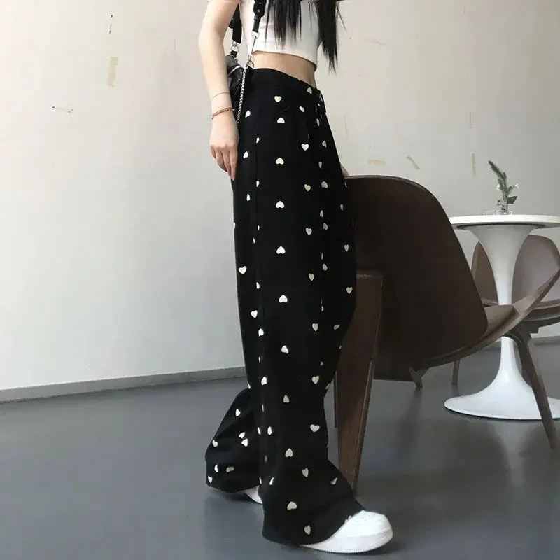 women's pants summer Drape loose wide-leg thin trousers loose high waist all-match love printed female casual Oversize Sweatpant
women's pants summer Drape loose wide-leg thin trousers loose high waist all-match love printed female casual Oversize Sweatpant