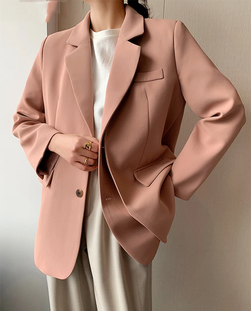 2021 Spring Solid Jacket Women Suits Single-breasted Blazer Office Ladies Formal Blazer Notched Collar Outwear Femme
2021 Spring Solid Jacket Women Suits Single-breasted Blazer Office Ladies Formal Blazer Notched Collar Outwear Femme