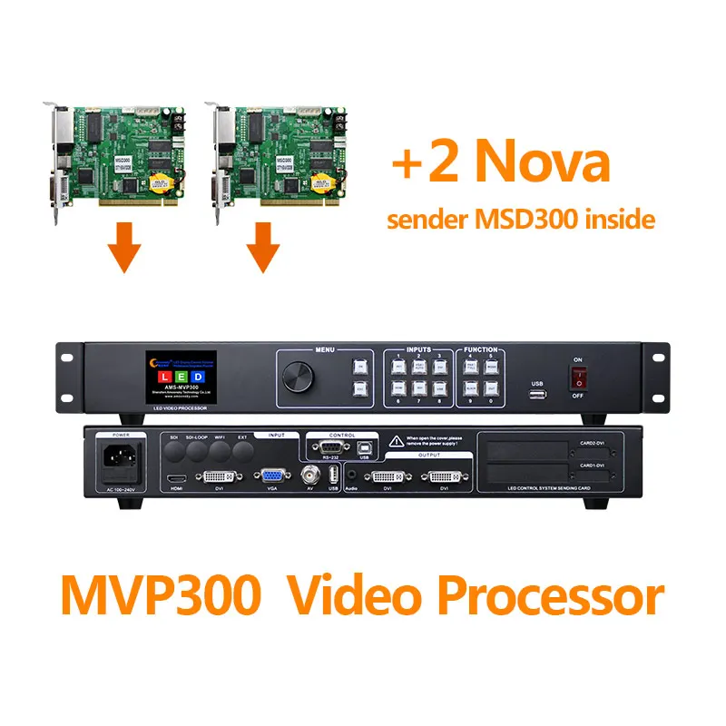 Светодиодный видеопроцессор mvp300 с 2 отправляющими картами novar msd300 linsn ts802d, поддержка usb-устройств для ledwall
Светодиодный видеопроцессор mvp300 с 2 отправляющими картами novar msd300 linsn ts802d, поддержка usb-устройств для ledwall