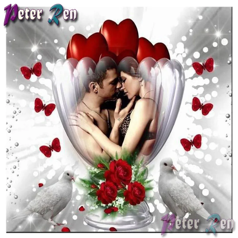 5d Diamond Painting full Square\Round Rhinestone diamond Embroidery Mosaic Male and female bouquet pigeons pictures Wedding gift 
5d Diamond Painting full Square\Round Rhinestone diamond Embroidery Mosaic Male and female bouquet pigeons pictures Wedding gift