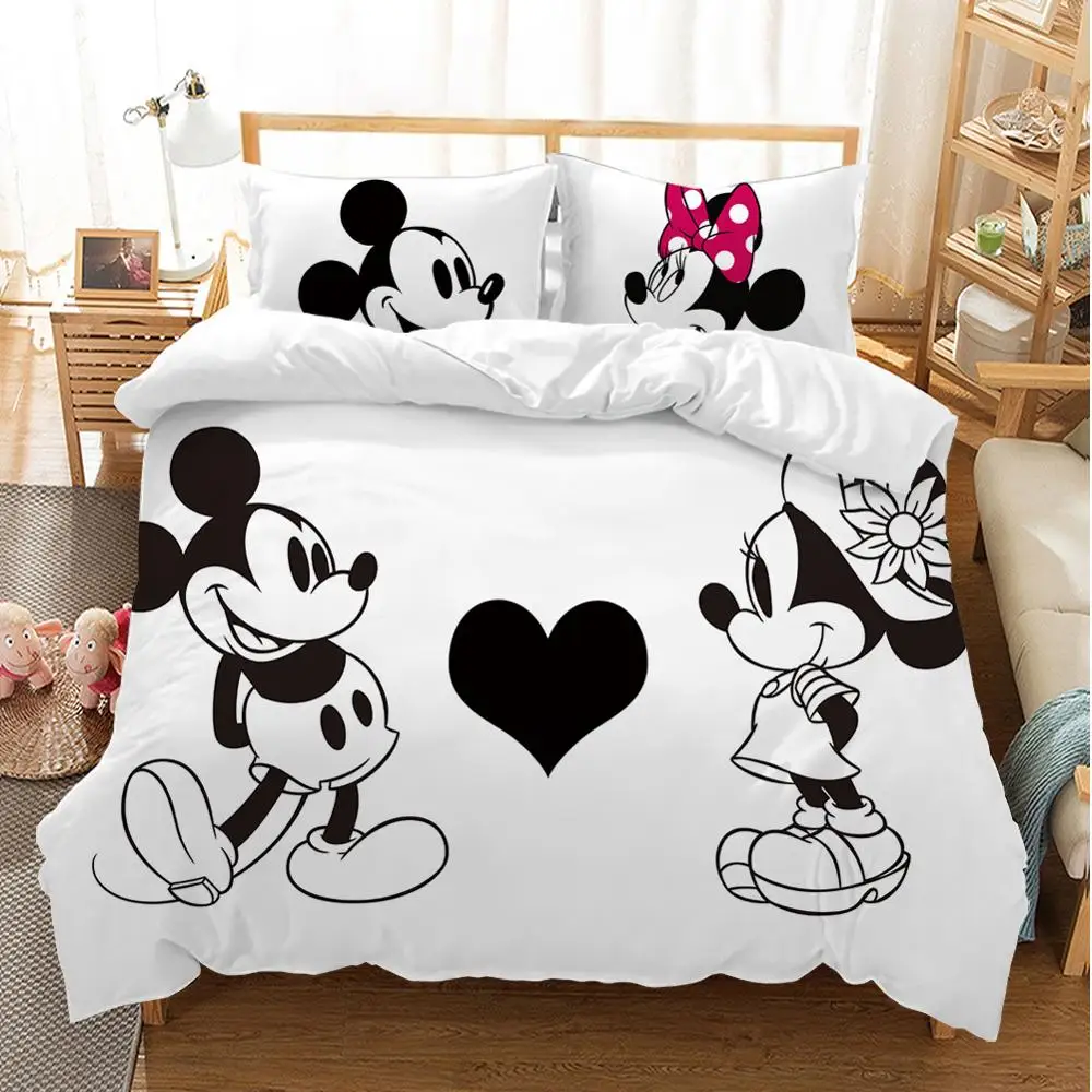 Disney Black and White Mickey Minnie Mouse Bedding Sets Boy Girl Adult Twin Full Queen King Bedroom Decoration Duvet Cover Set
Disney Black and White Mickey Minnie Mouse Bedding Sets Boy Girl Adult Twin Full Queen King Bedroom Decoration Duvet Cover Set