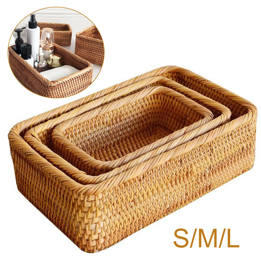 Natural Rattan Storage Basket Handmade Holder for Bread Fruit Wicker Decoration and Organizer for Home Bathroom Living Room
Natural Rattan Storage Basket Handmade Holder for Bread Fruit Wicker Decoration and Organizer for Home Bathroom Living Room