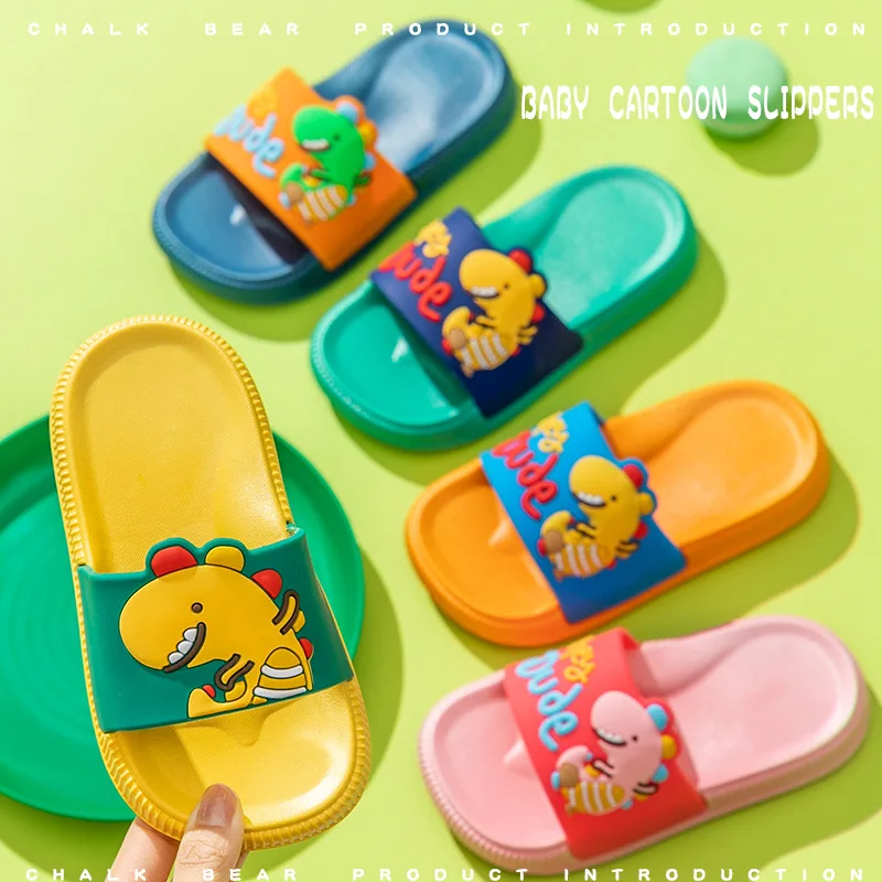Slippers For Children New Summer Baby Home Shoes Boy Girls Slippers Dinosaur PVC Flip Flops Kids Non-slip Beach Sandals Bathroom
Slippers For Children New Summer Baby Home Shoes Boy Girls Slippers Dinosaur PVC Flip Flops Kids Non-slip Beach Sandals Bathroom