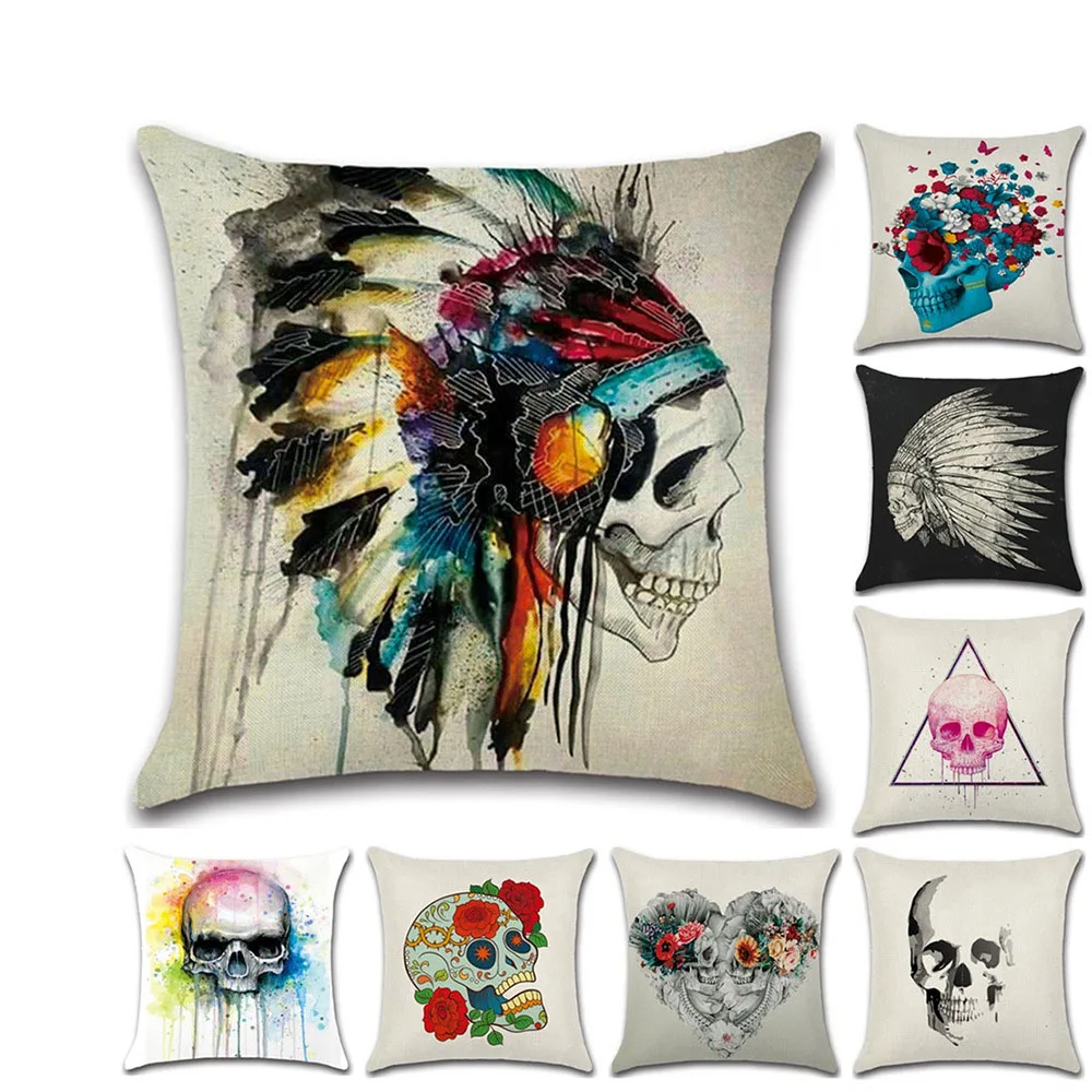 New Skeleton Series Theme Linen Cushion Cover Skeleton Head Linen Pillow Case Pillowcase 45*45cm
New Skeleton Series Theme Linen Cushion Cover Skeleton Head Linen Pillow Case Pillowcase 45*45cm