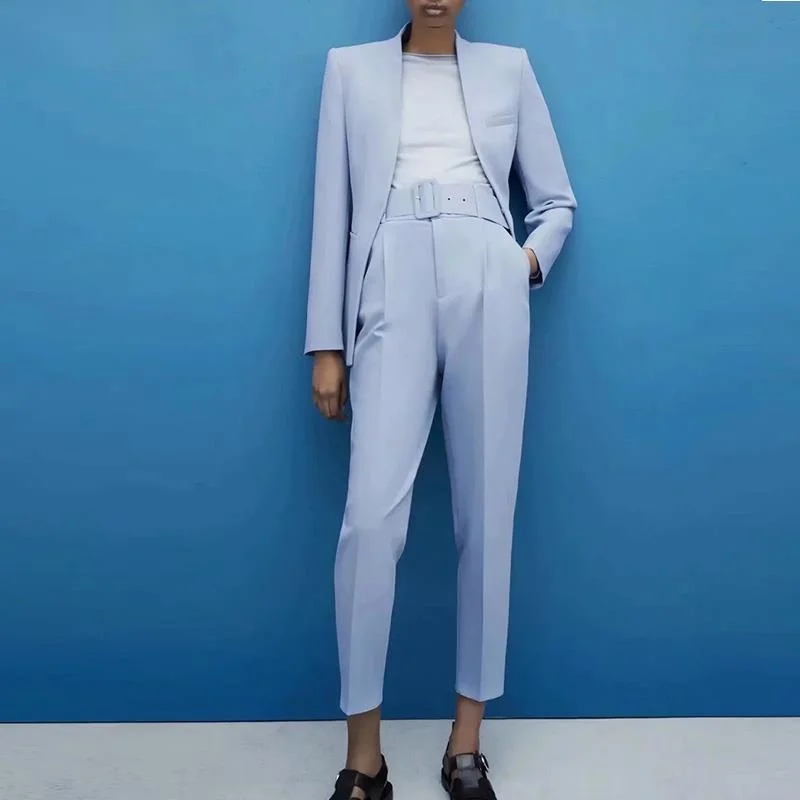 2021 Women's Pants Suit Office Blazer Solid Jackets Elegant Coat Female 2 Piece Set Slim Outfit With Belt High Waist Trousers
2021 Women's Pants Suit Office Blazer Solid Jackets Elegant Coat Female 2 Piece Set Slim Outfit With Belt High Waist Trousers