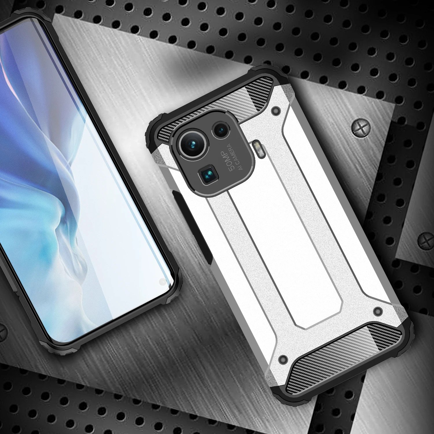 Luxury Anti-fall Shockproof Heavy Protection Two in one Rugged Armor Phone Case For Xiaomi 11 11i Pro Ultra Lite PC Back Cover
Luxury Anti-fall Shockproof Heavy Protection Two in one Rugged Armor Phone Case For Xiaomi 11 11i Pro Ultra Lite PC Back Cover