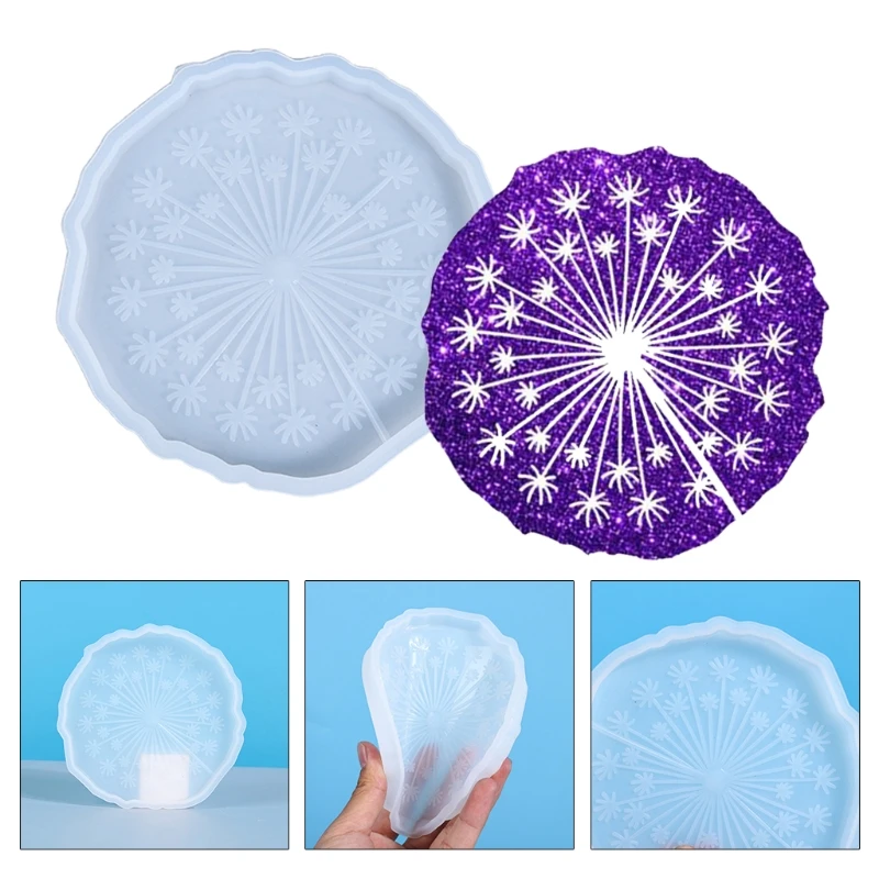 Crystal Epoxy Resin Mold Tray Cup Mat Dandelion Coaste Silicone Mould DIY Crafts Decorations Casting Tool
Crystal Epoxy Resin Mold Tray Cup Mat Dandelion Coaste Silicone Mould DIY Crafts Decorations Casting Tool