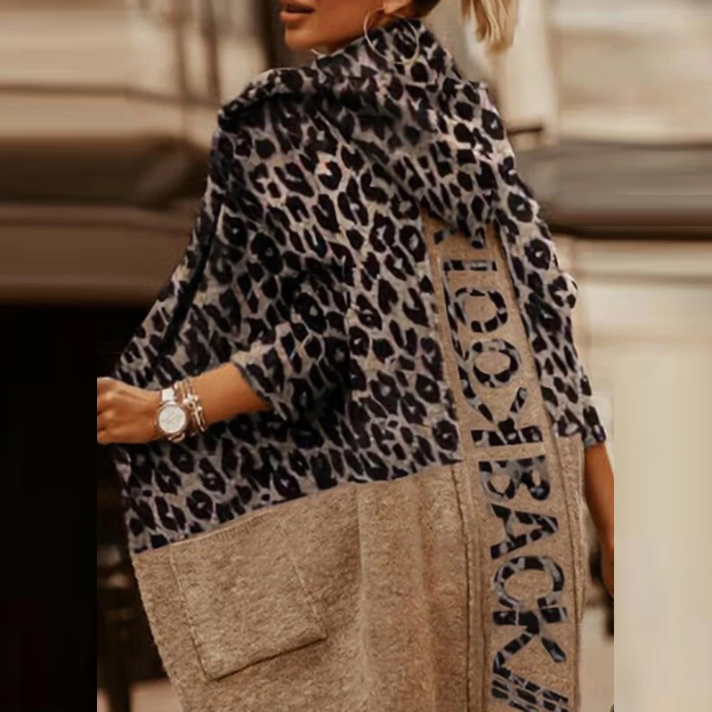 NEW Elegant Warm Fall Winter Overcoats Women Fashion Letter Print Woolen Coat Ladies Casual Leopard Hooded Coats Streetwear 2021
NEW Elegant Warm Fall Winter Overcoats Women Fashion Letter Print Woolen Coat Ladies Casual Leopard Hooded Coats Streetwear 2021
