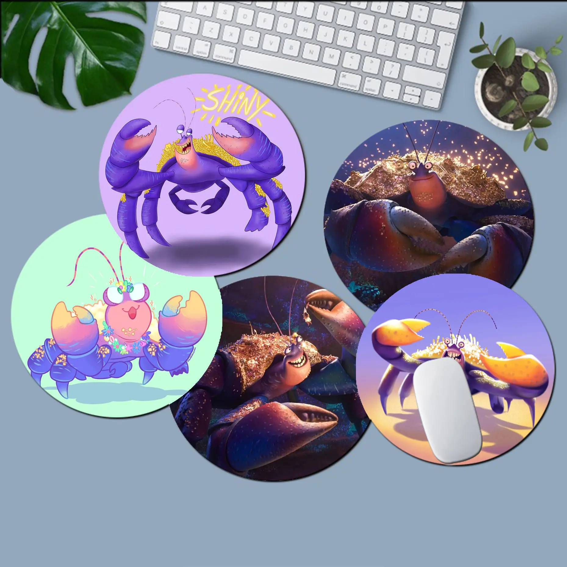 Пользовательский кожаный диснеевский Moana Tamatoa высокоскоростной новый круглый