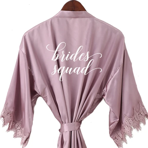2020 sexy bride lace robe mauve satin short Lace bridesmaid shower gift wedding party dressing team sister kimono robes
2020 sexy bride lace robe mauve satin short Lace bridesmaid shower gift wedding party dressing team sister kimono robes