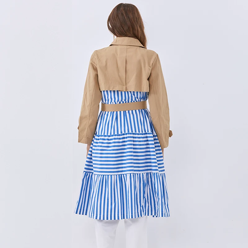 GALCAUR Striped Patchwork Women Trench Lapel Casual Long Sleeve High Waist With Sashes Elegant Irregular Hem Trenches 2020 Style
GALCAUR Striped Patchwork Women Trench Lapel Casual Long Sleeve High Waist With Sashes Elegant Irregular Hem Trenches 2020 Style