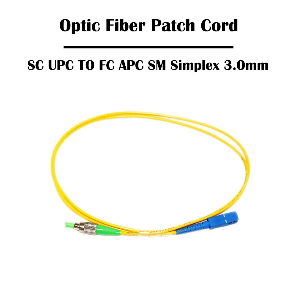 

10-15-20 Meter SC UPC TO FC APC Fiber Patch Cord Single Mode 9/125 SM Simplex 3.0mm FTTH Jumper Cable