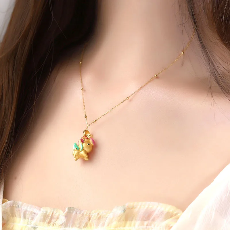 OMHXZJ Jewelry Wholesale CA406 European Fashion Hot Fine Woman Girl Party Birthday Wedding Gift Unicorn 24KT Gold Pendant Charm
OMHXZJ Jewelry Wholesale CA406 European Fashion Hot Fine Woman Girl Party Birthday Wedding Gift Unicorn 24KT Gold Pendant Charm