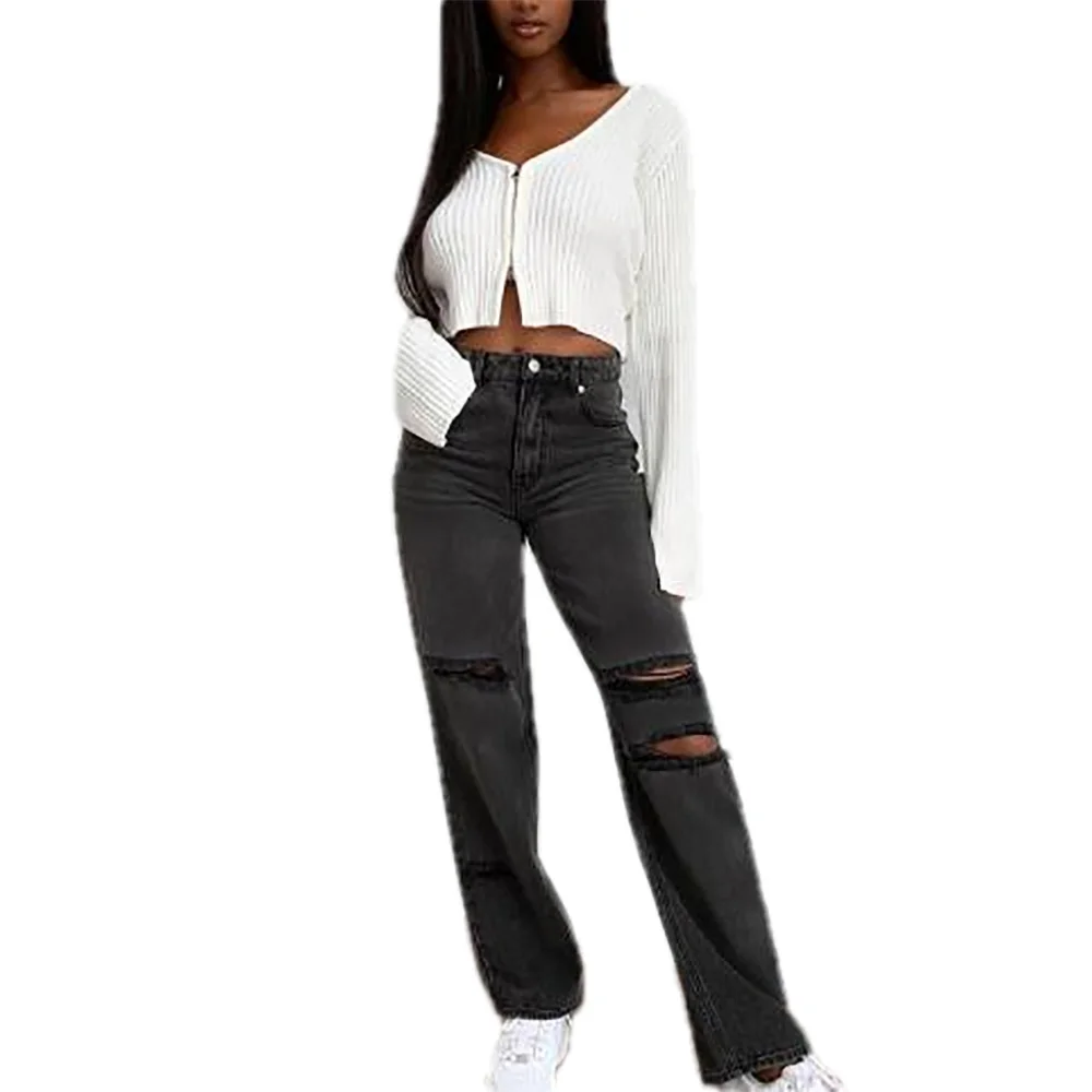 Rasgado reta jeans feminino baggy vintage de cintura alta namorados mãe y2k denim angustiado streetwear 2021 feminino
Rasgado reta jeans feminino baggy vintage de cintura alta namorados mãe y2k denim angustiado streetwear 2021 feminino