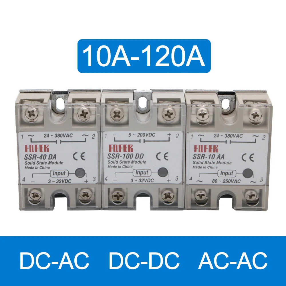 SSR DC-AC Single Phase Solid State Relay 10A-100A DA AA DD 
SSR DC-AC Single Phase Solid State Relay 10A-100A DA AA DD