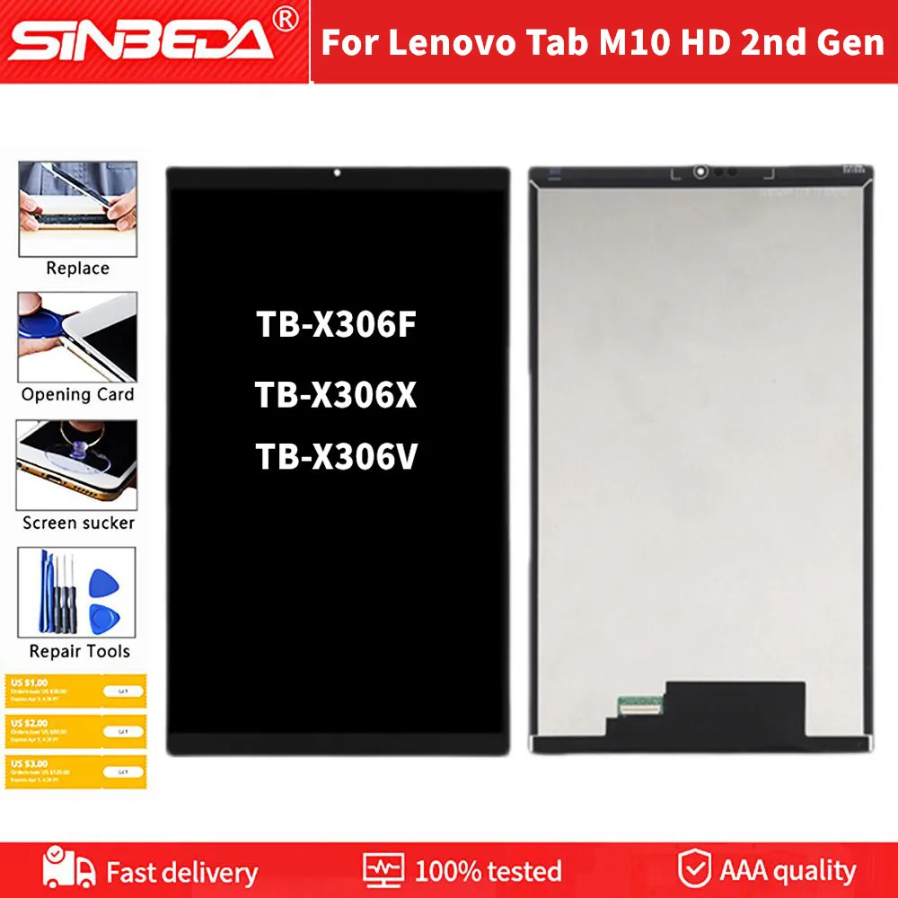 ЖК-дисплей 10,1 дюйма для Lenovo Smart Tab M10 HD 2nd Gen TB-X306X, TB-X306F, X306, сенсорный экран, дигитайзер в сборе
ЖК-дисплей 10,1 дюйма для Lenovo Smart Tab M10 HD 2nd Gen TB-X306X, TB-X306F, X306, сенсорный экран, дигитайзер в сборе