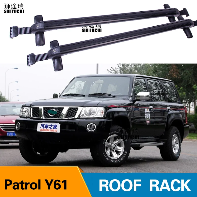 2 шт. Крыши Баров для NISSAN Patrol Y61 2005 2013 без перил лодочный алюминиевый сплав боковые