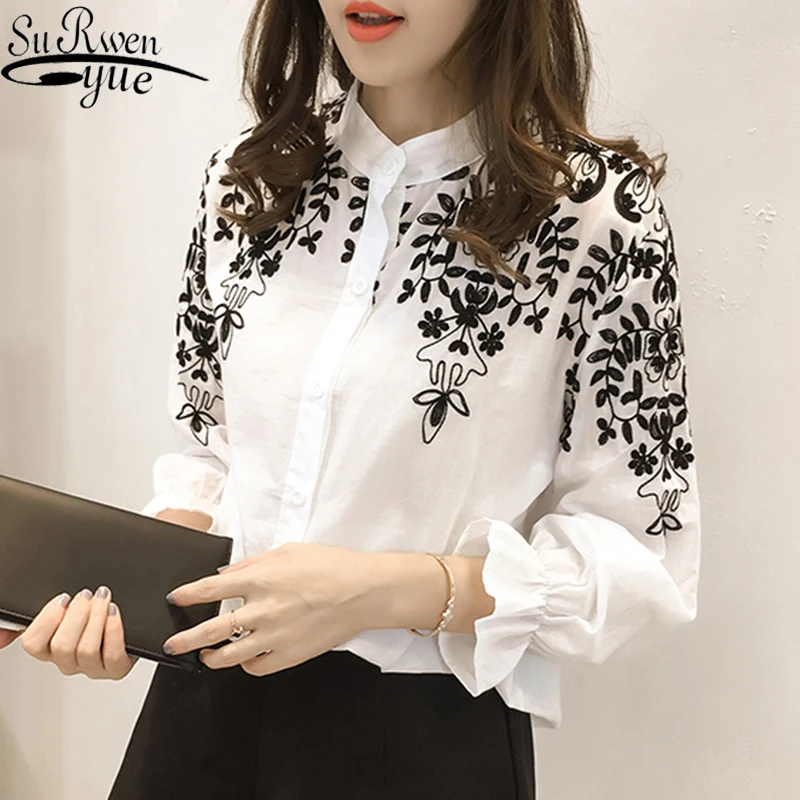 2022 Fashion Female Embroidery Flowers Blouses New Arrival Tops Fresh Style Shirt Cotton Korean Casual Women Tops Shirt 529E 25
2022 Fashion Female Embroidery Flowers Blouses New Arrival Tops Fresh Style Shirt Cotton Korean Casual Women Tops Shirt 529E 25