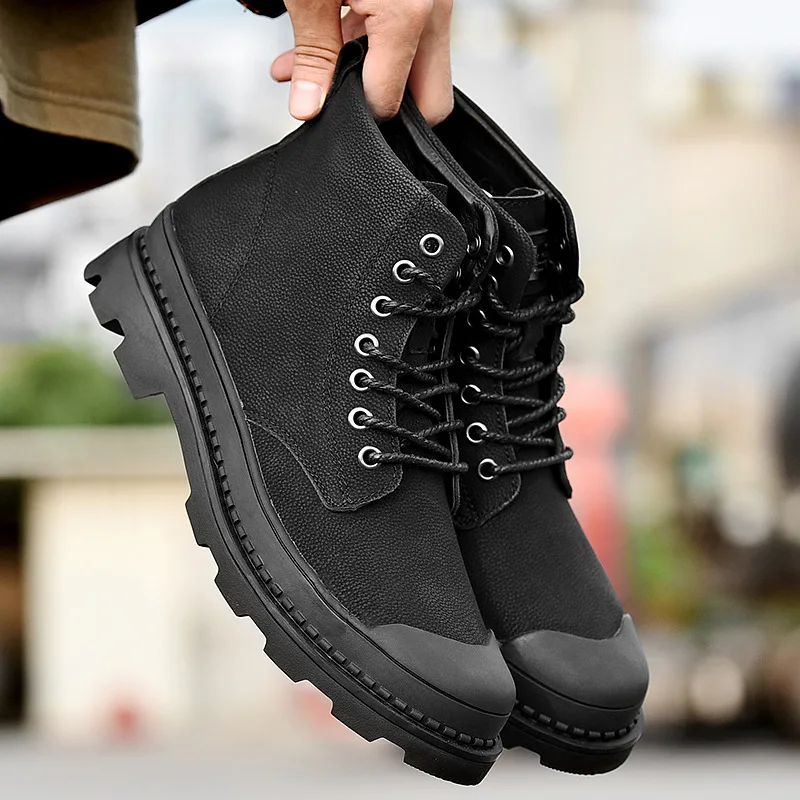 Black Warm Winter Men Boots Genuine Leather Ankle Boots Men Winter Work Shoes Men Military Fur Snow Boots for Men Botas erf4
Black Warm Winter Men Boots Genuine Leather Ankle Boots Men Winter Work Shoes Men Military Fur Snow Boots for Men Botas erf4